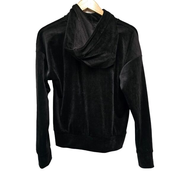 EVEREVE‎ Coco Velour Hoodie Sweatshirt Black SMALL - Picture 3 of 4